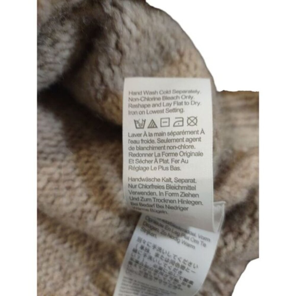 J Crew Womens Beige XXS Wool Blend Button Shoulder Sweater Mock Neck Classic - Picture 4 of 11